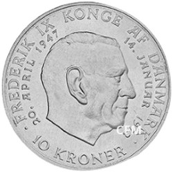 10 Kroner Argent Danemark 1967-1972 - Margrethe II et Frederik IX