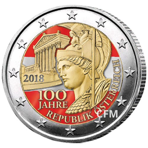 2 Euro Autriche 2018 - 100 ans de la République