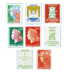 14 timbres Périgueux Boulazac 2010