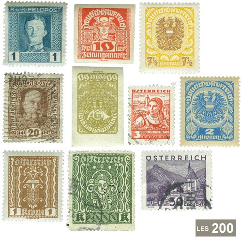 200 timbres Autriche avant l'Anschluss