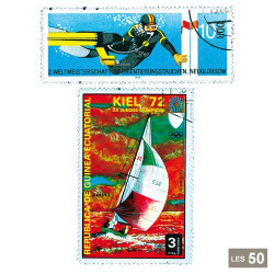 50 timbres sports nautiques