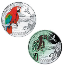 3 Euro Autriche 2018 Phosphorescente - Perroquet