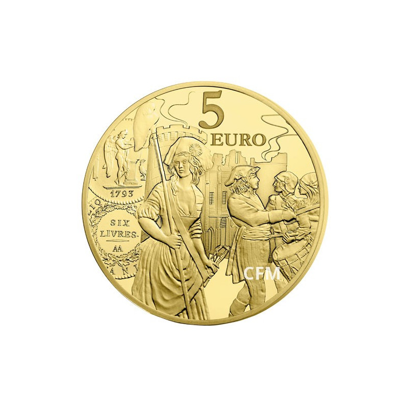 5 Euro Or France BE 2018 - L'Écu de 6 Livres