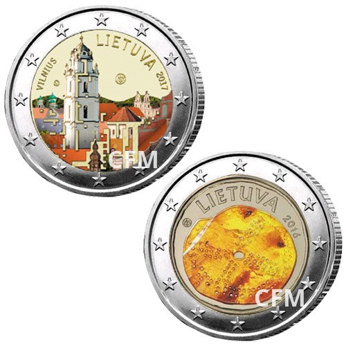 Lot des 2 x 2 Euro Lituanie 2017/2016