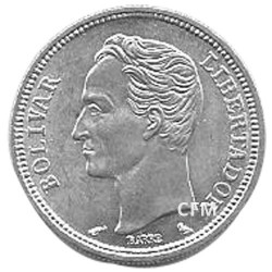 1 Bolivar Argent Vénézuela 1960 - Bolivar Libertador