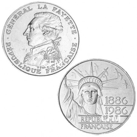 Lot de  2 x 100 Francs Argent