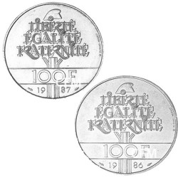 Lot de  2 x 100 Francs Argent