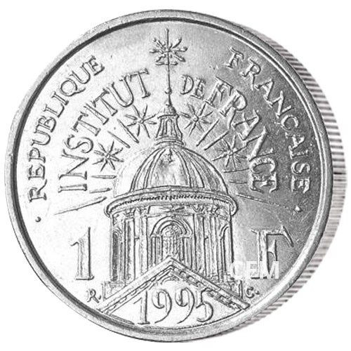 1995 - 1 Franc Vème République - Institut de France