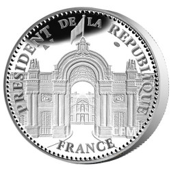 Pièce Présidents Argent BE colorisé - 8 Présidents de la Vème République