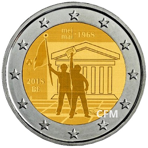 2 Euro Belgique BU 2018 - 50 ans de mai 1968