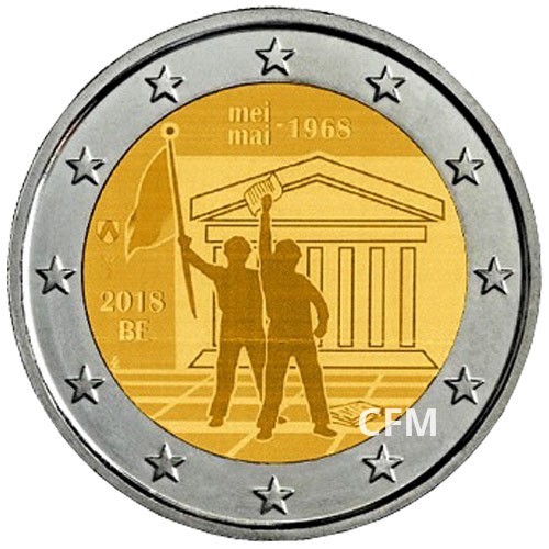 2 Euro Belgique BU 2018 - 50 ans de mai 1968   