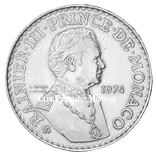 50 Francs Argent Monaco 1974 - Rainier III