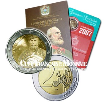 2007 - 2 Euros Saint-Marin Bicentenaire de Giuseppe Garibaldi