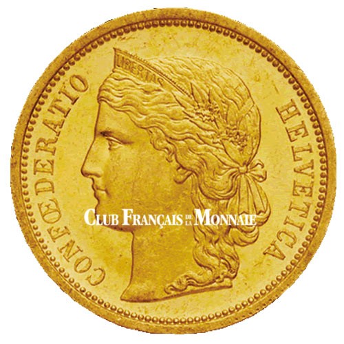 20 Francs Or Suisse 1883-1893 - Confédération