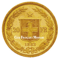 20 Francs Or Suisse 1883-1893 - Confédération