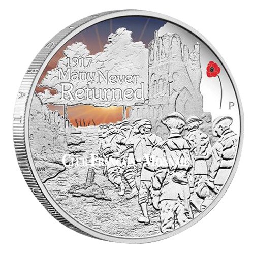 1 Dollar Argent Australie  BE 2017 colorisée - Esprit Anzac