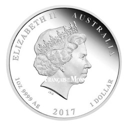 1 Dollar Argent Australie  BE 2017 colorisée - Esprit Anzac