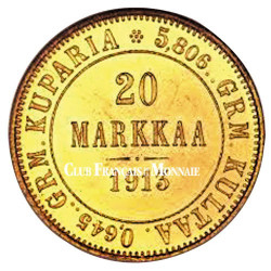 20 Markkaa Or Finlande 1878-1913 - Aigle