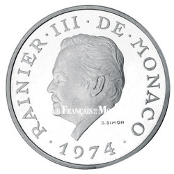 100 Francs Argent Monaco 1974 Rainier III - 25 ans de règne