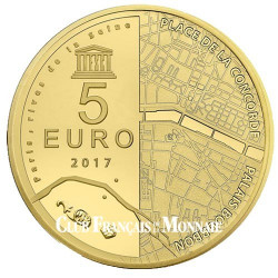 5 Euro Or France BE 2017 - Concorde et Assemblée Nationale