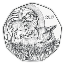 5 Euro Argent Autriche BU 2017 - Agneau de Pâques