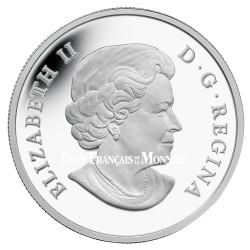 20 Dollars Argent Canada BE 2016 colorisée - Bébé Caribou