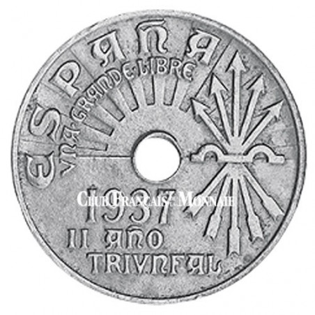 25 centimes Espagne 1937 - Monnaie Nationaliste