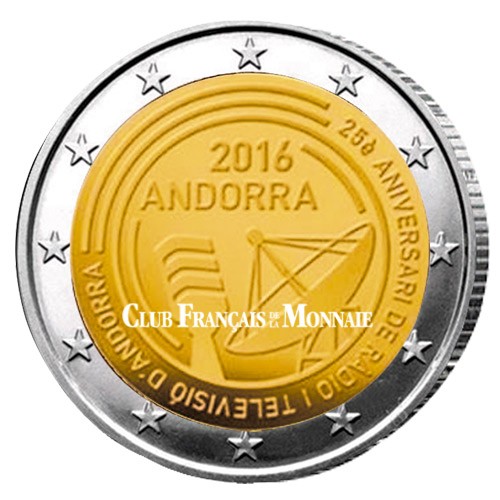 2 Euro Andorre BU 2016 - 25 ans de la radio et de la télévision d’Andorre