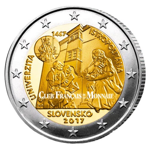 2 Euro Slovaquie 2017 - 550 ans de l’Université Istropolitana