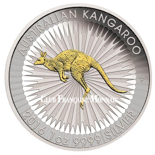 1 Dollar Argent Australie BU 2016 dorée - Kangourou