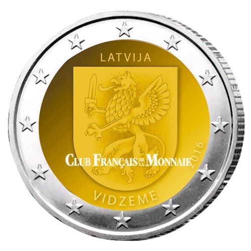 2 Euro Lettonie 2016 - Vidzeme