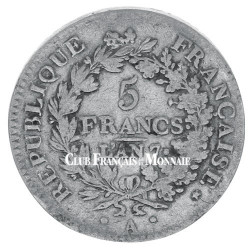 5 Francs Argent Union et Force-Système décimal : depuis 1795