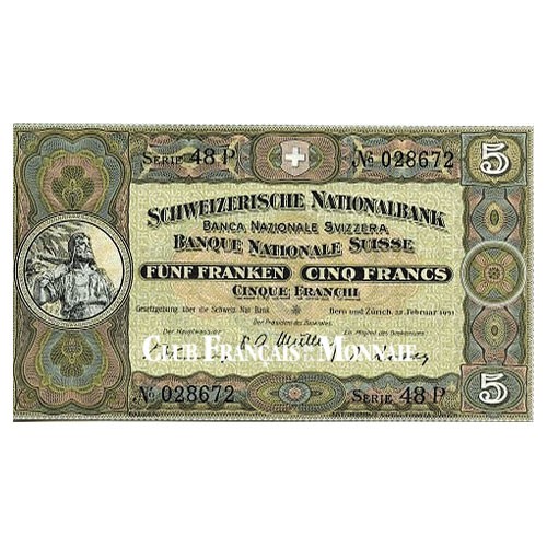 5 Francs Suisse 1947-1952 - Guillaume Tell 5 Francs Suisse 1947-1952 - Guillaume Tell