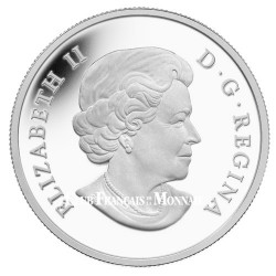 20 Dollars Argent Canada BE 2016 colorisé - Bébé Huart à collier