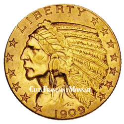 5 Dollars Or USA “Liberty” - Tête d’Indien