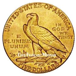 5 Dollars Or USA “Liberty” - Tête d’Indien