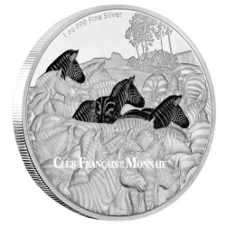 2 Dollars Argent BE 2016 colorisée - Zèbres