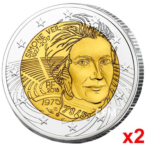 2 x 2 Euro France 2018 - Simone Veil