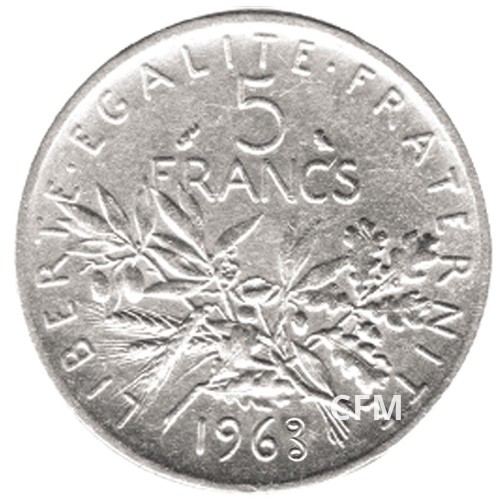 5 Francs Argent Semeuse 1962