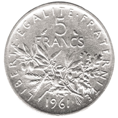 5 Francs Argent Semeuse 1961