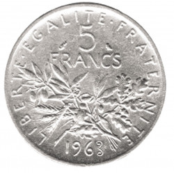  5 Francs Argent Semeuse 1963