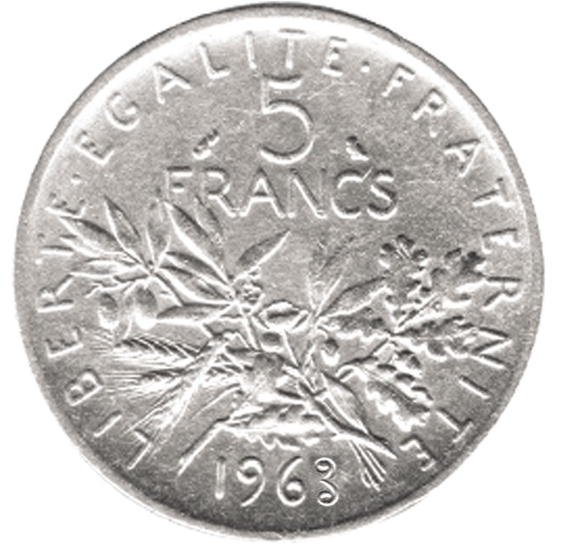 5 Francs Argent Semeuse 1963