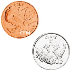 Lot de 1 et 5 Cent Kiribati 1979-1982