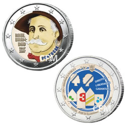 Lot des 2 x 2 Euro Portugal 2017 colorisées