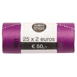 Le rouleau de 25 x 2 Euro France 2018 - Simone Veil