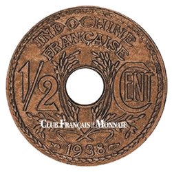 ½ cent Indochine Française