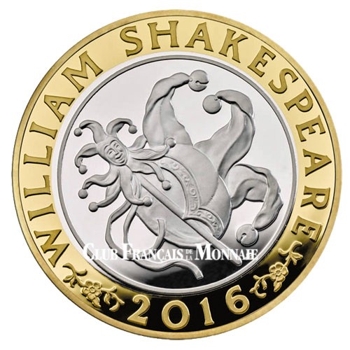 2 Livres Argent Royaume-Uni  BE 2016 - Shakespeare “Comédies”