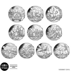 10 x 10 Euro Argent 2018 2ème série - Mickey et la France