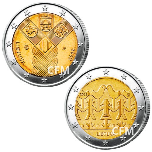 Lot de 2 x 2 Euro Lituanie 2018