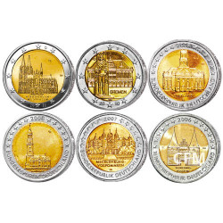 Lot des 13 x 2 Euro Allemagne